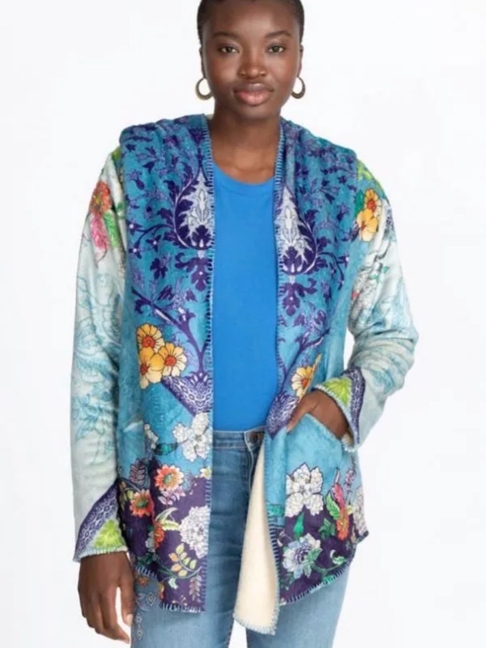 Johnny Was RETAIL $228 Biya SHELLINAY SHERPA JACKET MULTI M